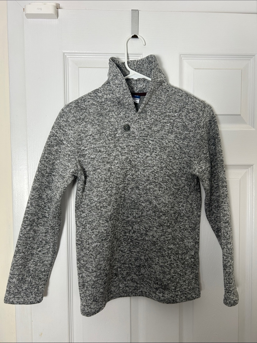 Old Navy Men's Marled Gray Turtleneck Button Pullover Sweater